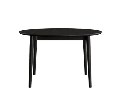 Expand Dining Table Circular Black painted oak|Without extension plates