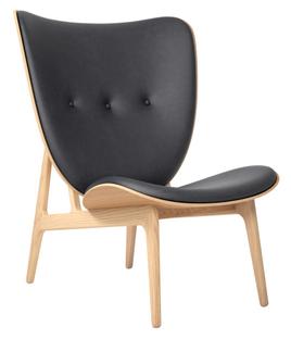 Elephant Lounge Chair Dunes leather anthracite|Natural oak