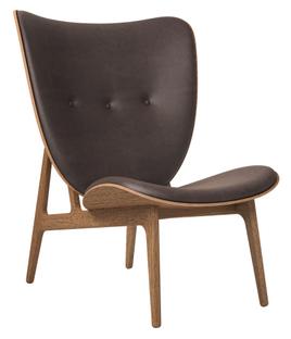 Elephant Lounge Chair Dunes leather dark brown|Light smoked oak