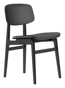 NY11 Dining Chair Black lacquered oak - Ultra leather black