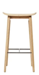 NY11 Bar Stool Kitchen version: seat height 65 cm|Natural oak|Without seat cushion
