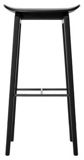 NY11 Bar Stool Bar version: seat height 75 cm|Black stained oak|Without seat cushion