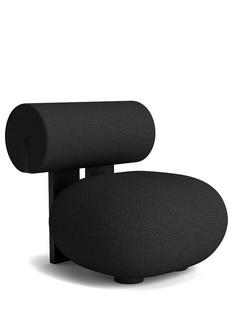 Hippo Lounge Chair Fabric Hallingdal charcoal|Black lacquered oak