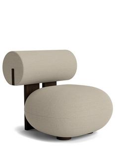 Hippo Lounge Chair Fabric Hallingdal off-white|Dark smoked oak