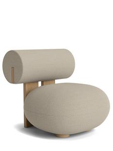 Hippo Lounge Chair Fabric Hallingdal off-white|Natural oak
