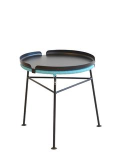 Centro Stool / Side Table Light blue|With black tray