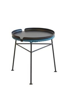 Centro Stool / Side Table Petrol|With black tray