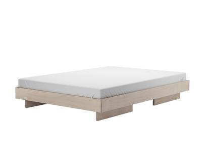 Zians Bed 160 x 200 cm (Medium)|Without headboard|Waxed oak with white pigment