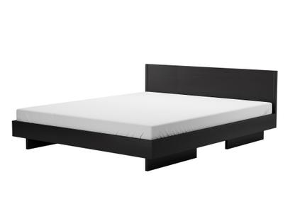 Zians Bed 180 x 200 cm (Large)|With headboard|Black stained oak