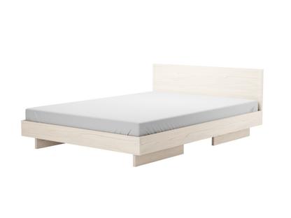 Zians Bed 160 x 200 cm (Medium)|With headboard|Waxed ash with white pigment