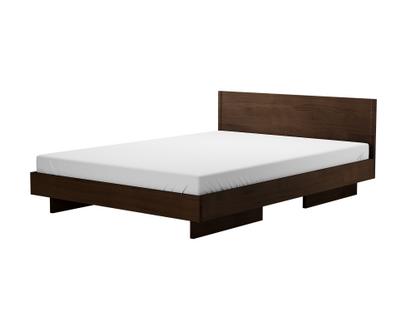 Zians Bed 160 x 200 cm (Medium)|With headboard|Waxed walnut