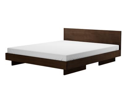Objekte unserer Tage Zians Bed, 180 x 200 cm (Large), With headboard, walnut by OUT, 2018 - Designer furniture smow.com