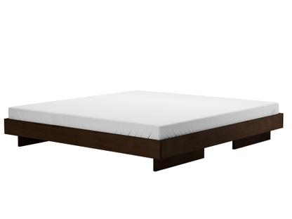 Zians Bed 200 x 200 cm (XLarge)|Without headboard|Waxed walnut
