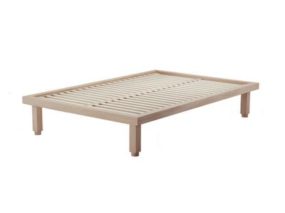 Kaya Bed 160 x 200 cm (Medium)|Waxed oak with white pigment