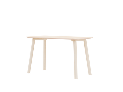 Meyer Color Dining Table 120 x 60 cm|Waxed ash with white pigment