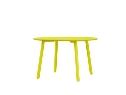 Meyer Color Dining Table Ø 115 cm|Sulfur yellow ash