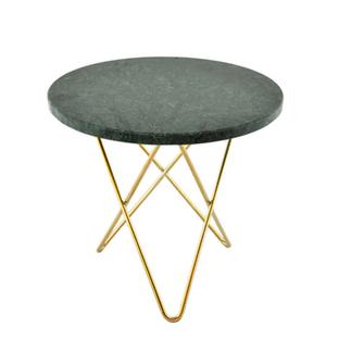 Mini O Table Green Indio|Brass