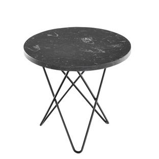 Mini O Table Black Marquina|Steel, black powder-coated
