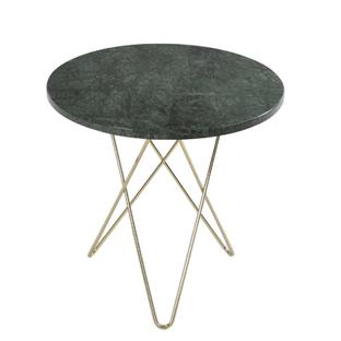 Tall Mini O Table Green Indio|Brass