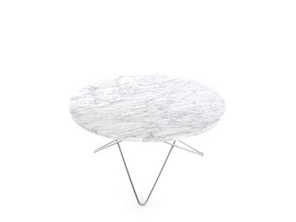 O Table White Carrara|Stainless steel