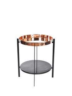 Deck Table Copper|Black Marquina