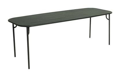 Week-End Table L (220 x 85 cm)|Glass Green