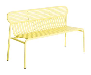 Week-End Bench With backrest|Yellow