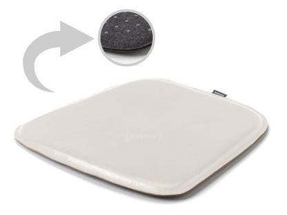 Leather Seat Pad for Eames Armchairs  Front leather / back felt|Cream white