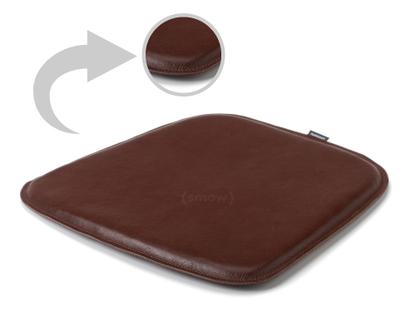 Leather Seat Pad for Eames Armchairs  Front and back leather|Cognac