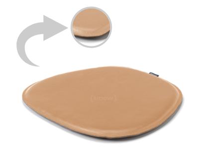 Leather Seat Pad for Eames Side Chairs  Front and back leather|Beige