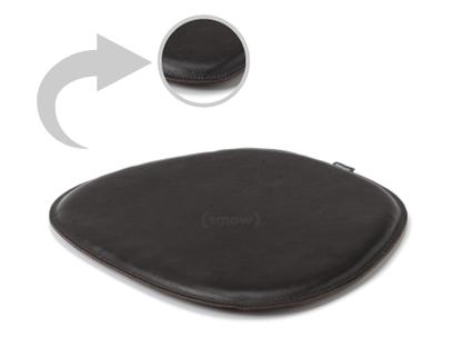Leather Seat Pad for Eames Side Chairs  Front and back leather|Black