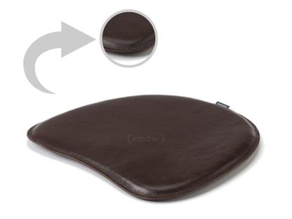 Seat Pad Leather for Panton Chairs Front and back leather|Dark brown