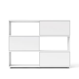 Flow Q Highboard 160 cm|126,7 cm (3 flaps)|White