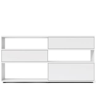 Flow Q Highboard 200 cm|101,7 cm (2 drawers and 1 flap)|White