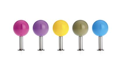 Dots Wall Hooks Set of 5 Colour mix 