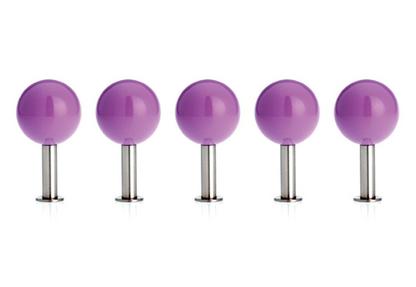 Dots Wall Hooks Set of 5 Lilac