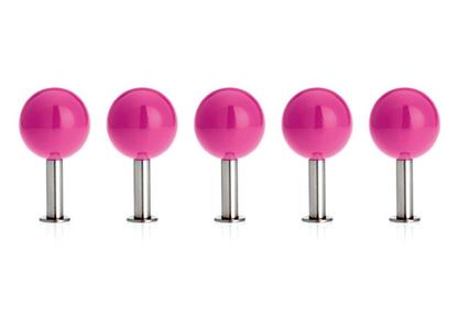 Dots Wall Hooks Set of 5 Pink