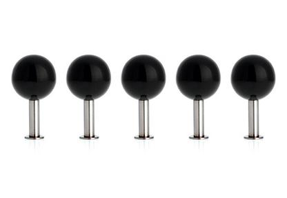 Dots Wall Hooks Set of 5 Black