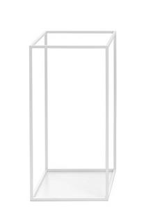 Rack Umbrella Stand/ Side Table Square|White powder-coated