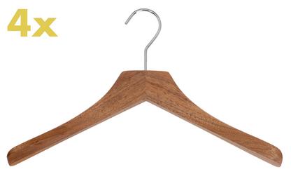 Coat Hangers 0112 Set of 4 Oiled walnut|Chrome polished