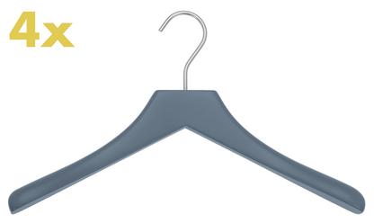 Coat Hangers 0112 Set of 4 Steel blue|Chrome matt