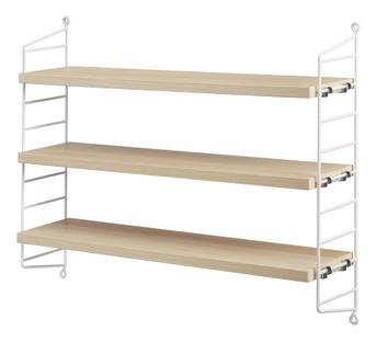 String Pocket Shelves ash, panels white