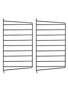 String System Wall Panel Set of 2|50 x 30 cm|Black