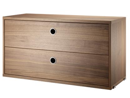 String System Drawer Unit 78 x 30 cm|Walnut veneer