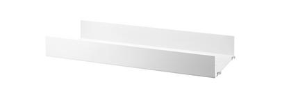 String System Metal Shelf 58 x 20 cm|Edge deep|White