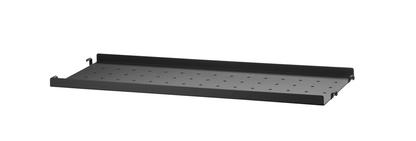 String System Metal Shelf 58 x 20 cm|Edge shallow|Black