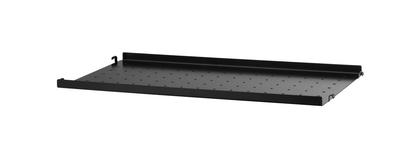 String System Metal Shelf 58 x 30 cm|Edge shallow|Black