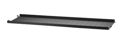 String System Metal Shelf 78 x 20 cm|Edge shallow|Black