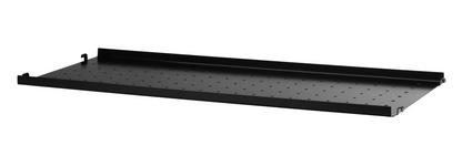 String System Metal Shelf 78 x 30 cm|Edge shallow|Black