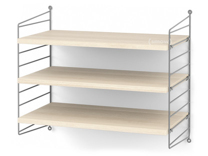 String System Shelf S 30 cm|Grey|Ash veneer